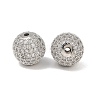 CZ Brass Micro Pave Cubic Zirconia Round Beads ZIRC-L017-05P-1