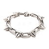 Non-Tarnish 304 Stainless Steel Spike Link Chain Bracelets BJEW-E094-13P-1