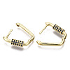 Brass Micro Pave Cubic Zirconia Huggie Hoop Earring EJEW-T046-010E-NF-3