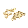 Brass Micro Pave Cubic Zirconia Pendants KK-U070-20G-2