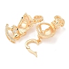 Brass Micro Pave Cubic Zirconia Peg Bails KK-A279-19G-2