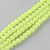 Baking Painted Imitation Jade Glass Round Bead Strands DGLA-Q021-4mm-08-1