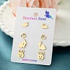 304 Stainless Steel Earring Sets EJEW-S248-03E-G-1