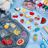20Pcs 20 Styles Fruits Computerized Embroidery Cloth Iron on/Sew on Patches PATC-AR0001-18-4