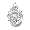 Brass Micro Pave Clear Cubic Zirconia Pendants KK-K427-36P-1
