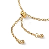 304 Stainless Steel Cable & Bar Link Chain Slider Bracelets for Women BJEW-JB12858-01-4