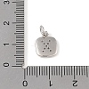 Rack Plating Brass Micro Pave CLear Cubic Zirconia Charms KK-E110-14P-X-3