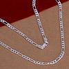 Popular Silver Color Plated Brass Figaro Chain Necklaces For Men NJEW-BB12714-30-2