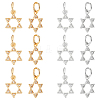 12Pcs 2 Colors Brass Micro Pave Clear Cubic Zirconia Charms KK-UN0004-16-1