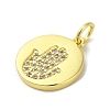 Brass Micro Pave Cubic Zirconia Pendants KK-M283-13E-01-2