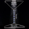 Alloy Capri Blue Rhinestone Teardrop Sexy Body Chains for Bikini WG908AC-02-3