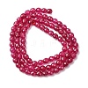 Lab Grown Red Corundum Beads Strands G-Z123-A01-4mm-3