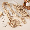 2Pcs Handmade Macrame Polyester Plant Hanger AJEW-HS0001-48-6
