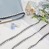5Yards Polyester with Plastic Pearl Ribbon OCOR-CY0004-14A-4
