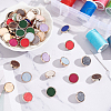Olycraft 52Pcs 13 Colors Resin Shank Buttons FIND-OC0002-71-4