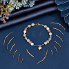 240Pcs 6 Styles Brass Curved Tube Beads KK-PH0012-26-4