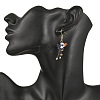 304 Stainless Steel MIYUKI Glass Seed Beads Bird Dangle Earrings EJEW-MZ00555-02-2