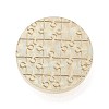 Texture Theme Roung Brass Stamp Head AJEW-M036-06L-G-2