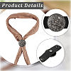 6Pcs Alloy with Imitation Leather Scarf Clips AJEW-CL0004-82C-7