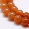 Natural Red Aventurine Bead Strands X-G-P257-02-6mm-3