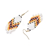 Bohemian Glass Seed Beads Dangle Earrings EJEW-MZ00338-03-4