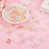  160Pcs 8 Colors Transparent Acrylic Bead Caps OACR-TA0001-16-13