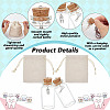 Transparent Glass My First Curl and My First Tooth Book Keepsake Bottle AJEW-FG00016-3