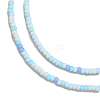 Opaque Spray Painted Glass Bead Strands GLAA-N047-07-01-3