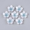 Flower Acrylic Bead Caps X-SACR-T017-51E-1