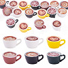24Pcs 6 Colors Resin Coffee Cup Model Ornaments AJEW-TA0002-82-1