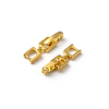Brass Fold Over Clasps LS-KK-WH0046-51G-2