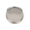 304 Stainless Steel Cuff Ring Components STAS-D372-06P-07-2