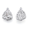 Brass Micro Pave Rosy Brown Cubic Zirconia Charms KK-N216-586P-1