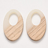 Transparent Resin & Wood Pendants RESI-S384-001A-C01-1
