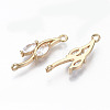 Brass Micro Pave Cubic Zirconia Links Connectors X-KK-S359-080-RS-2