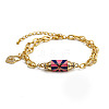 Brass Enamel Charm Bracelets PW-WGF781D-02-1