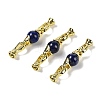 Natural Dyed Lapis Lazuli with Brass Fold Over Clasps G-G141-03G-18-1