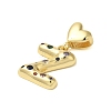 Rack Plating Brass Micro Pave Clear Cubic Zirconia Perdants KK-C067-12G-Z-2