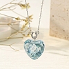 Heart with Horse Pattern Glass Pendant Necklaces LS-PW-WGF1C5C-06-1
