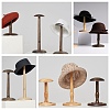 Wooden Dome Shaped Stem Hat Rack AJEW-I051-01A-01-5