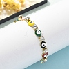 304 Stainless Steel Rhinestone Cup Chain Bracelets for Women BJEW-F488-24G-2