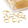 Brass Huggie Hoop Earring Findings & Open Jump Rings KK-TA0007-83G-31