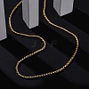 Rack Plating Brass Box Chain Necklaces for Women NJEW-A035-05G-02-3