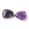 Natural Amethyst Heart Palm Stones G-M416-09A-2