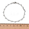 Tarnish Resistant 304 Stainless Steel Heart Link Bracelets BJEW-M121-03P-4