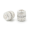 Brass Micro Pave Cubic Zirconia European Beads KK-P297-05S-01-1