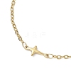 304 Stainless Steel Cross Link Bracelets for Women BJEW-JB12360-02-4
