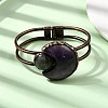 Natural Amethyst & Labradorite Bangles for Women BJEW-A043-01R-03-2