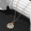 Brass Twelve Constellations Tarot Pendant Necklaces NJEW-Q006-01A-G-5