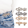3Pcs 3 Colors Flower Shape Alloy Adjustable Jean Button Pins FIND-LP0006-02-3